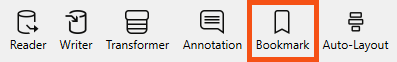 Bookmark button on the Toolbar